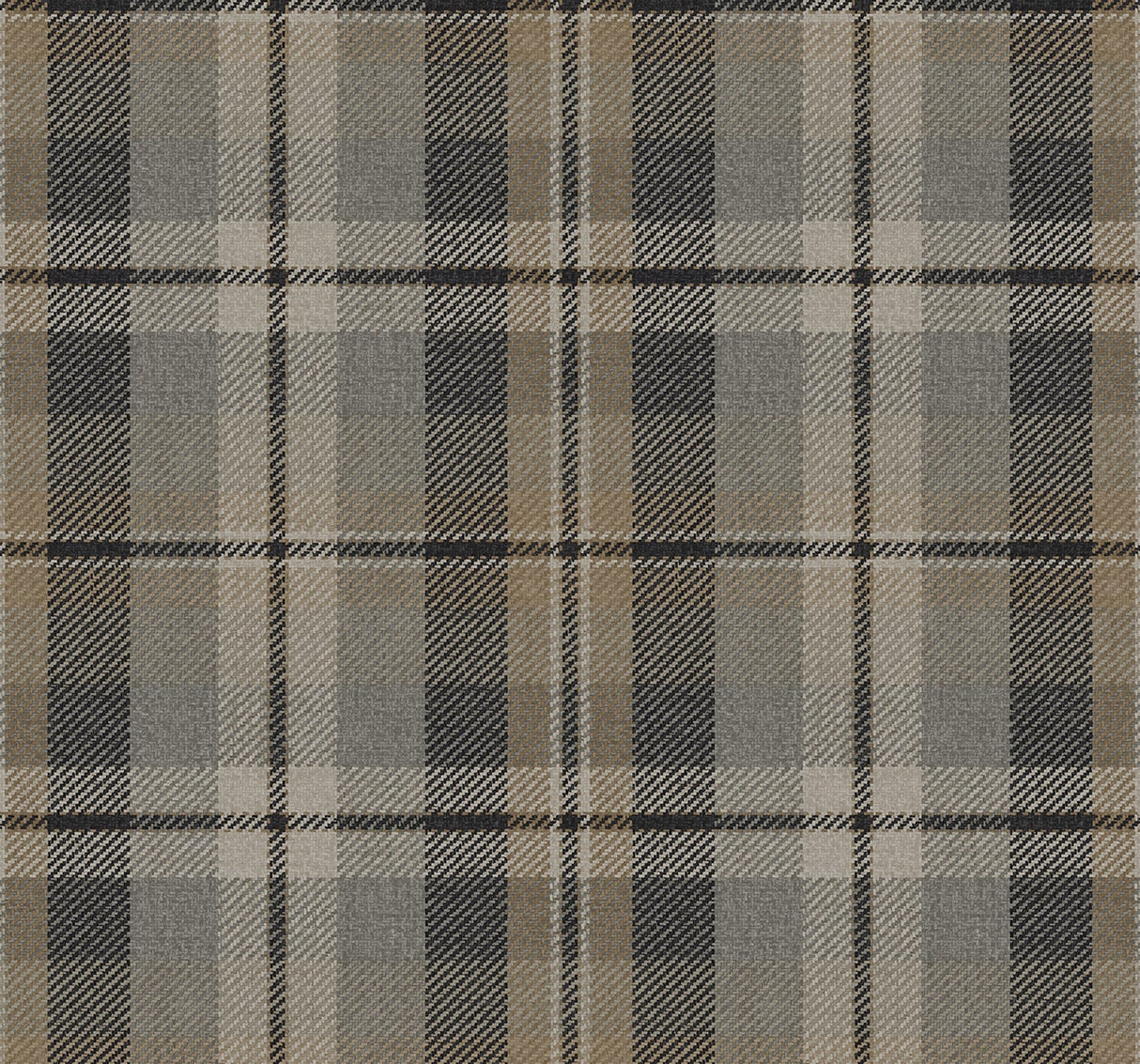 Cliffside grey and taupe tailored plaid peel and stick wallpaper pattern