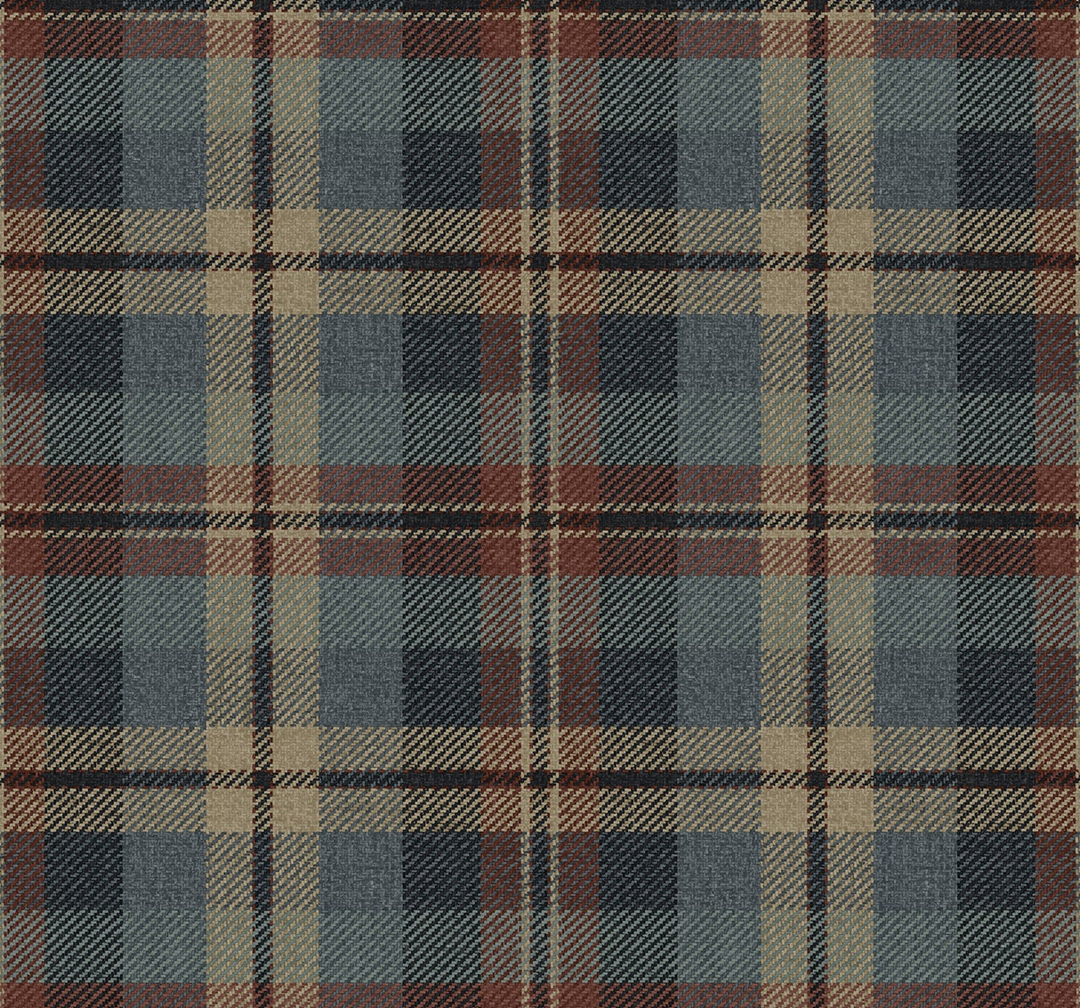 Thornbury Tailored Plaid peel and stick wallpaper pattern in Americana colors