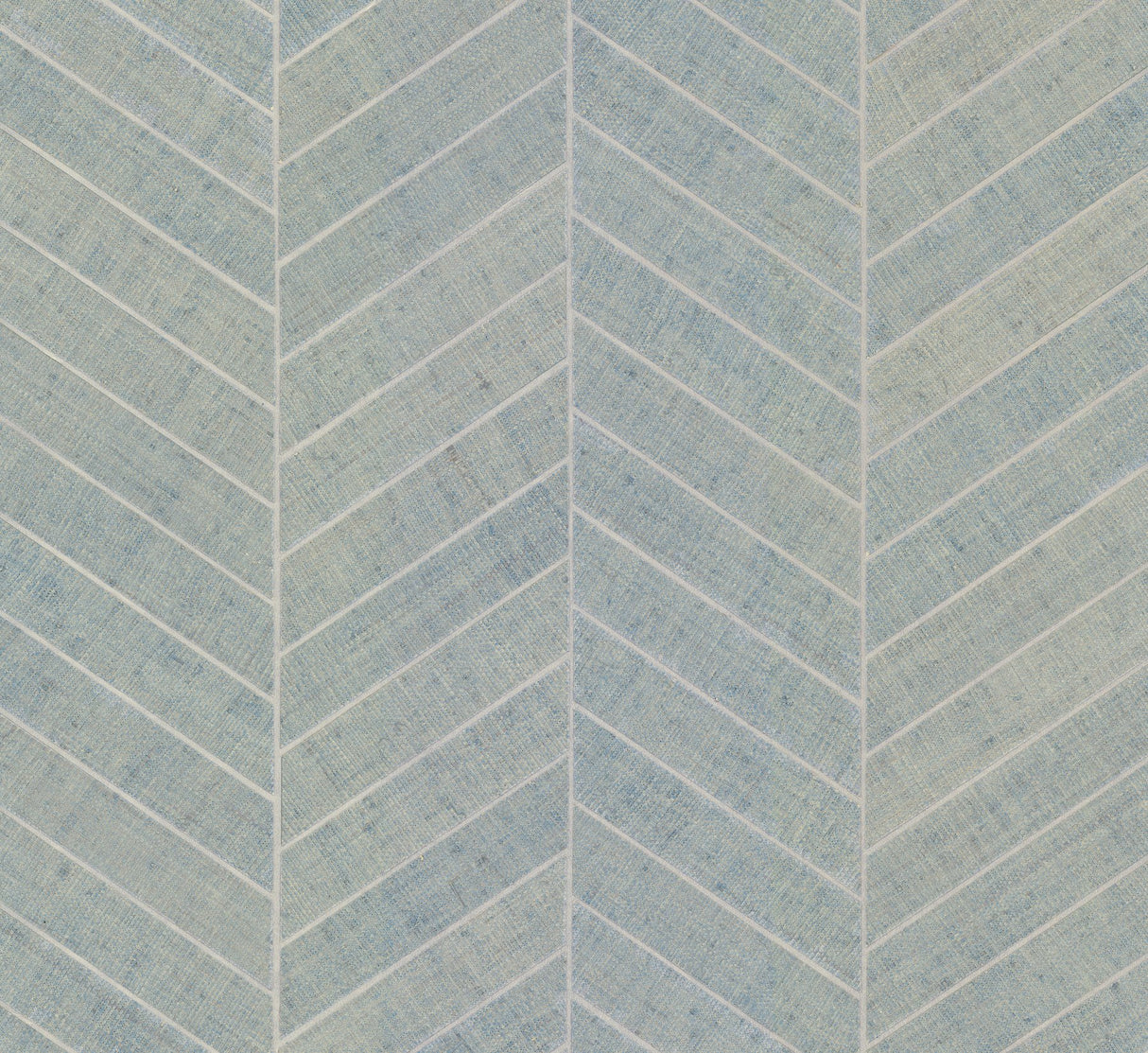 Atelier Herringbone Lagoon Wallpaper with Metallic Raffia Grasscloth Feature Wall - York HO2106GV