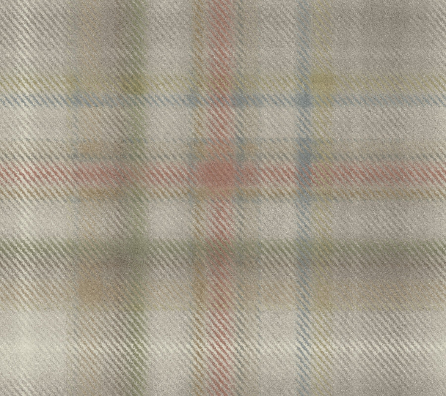 Sterling Plaid Neutral Wallpaper with Oversized Woolen Plaid Pattern - York HO2156
