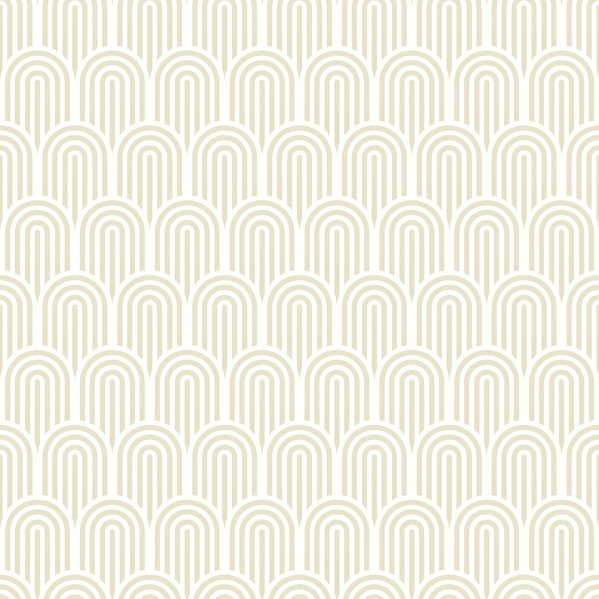 Retro Arch Cream Peel and Stick Wallpaper by Hoopla Walls - HWA1066PU