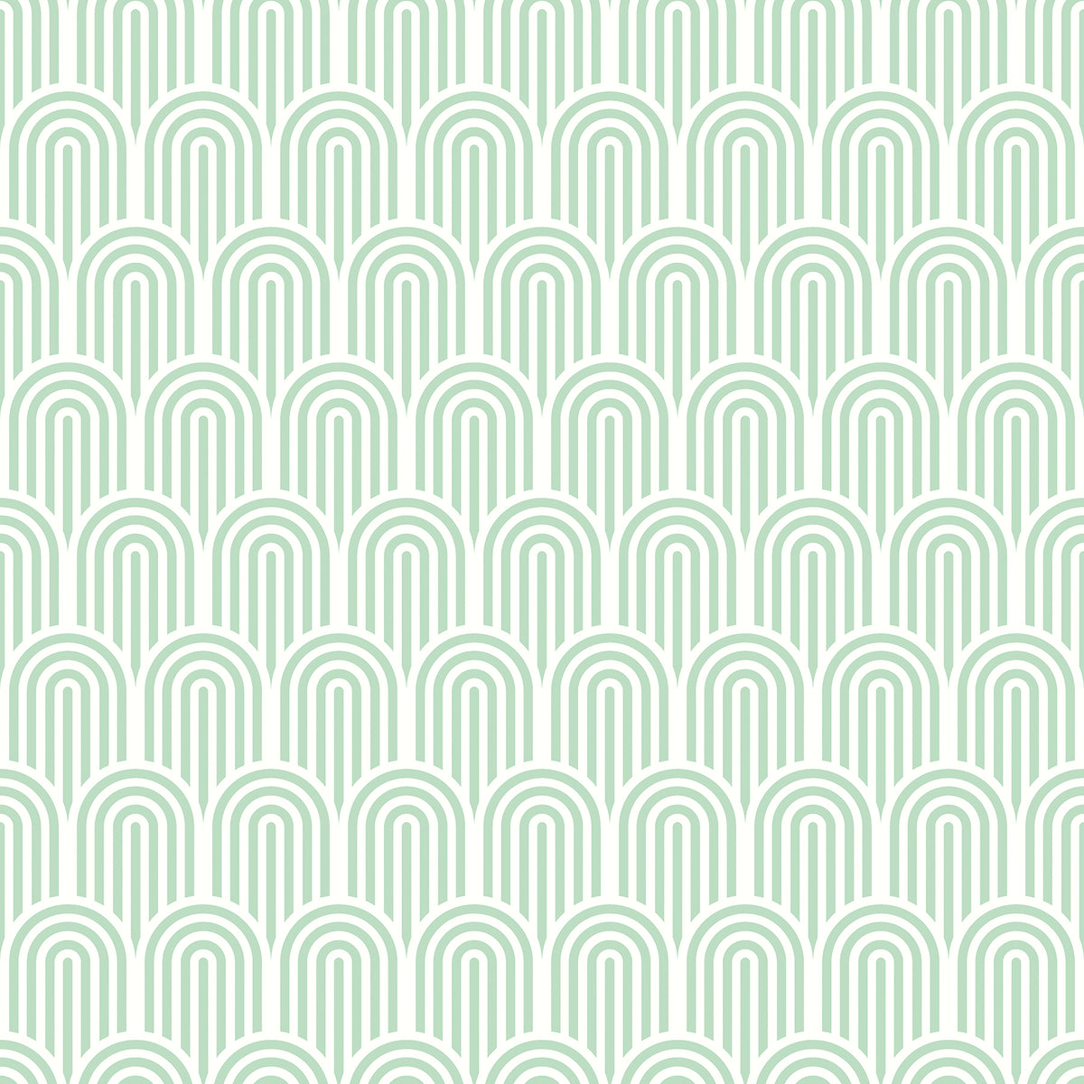 Retro Arch Mint Green Peel and Stick Wallpaper by Hoopla Walls - HWA1070PU