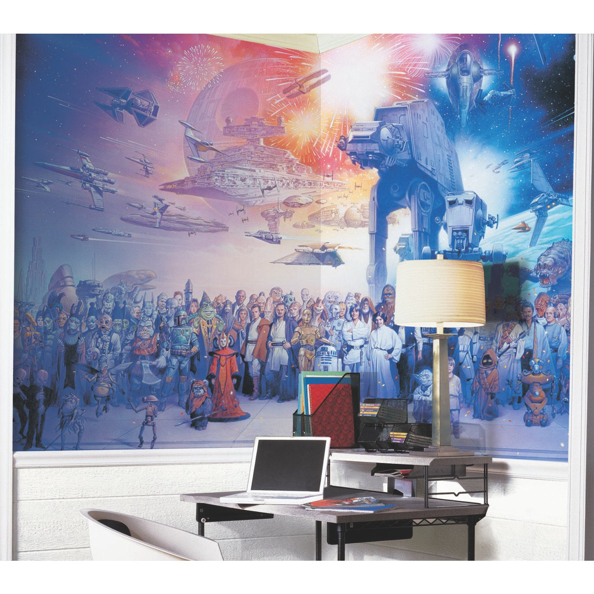 Star Wars Saga Chair Rail Wall Mural, Multicolor with Character Collage Novelty - York JL1230M