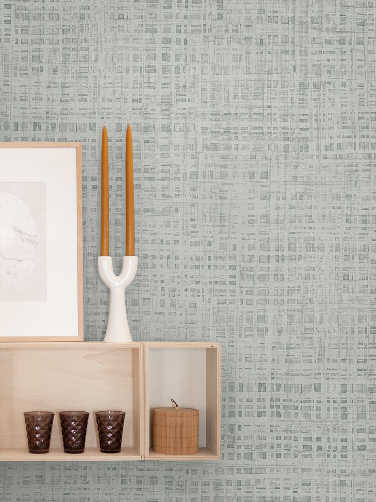 Ami Lunar Grey by Japandi Style Textured Linen Wallpaper – Seabrook Designs JP10108