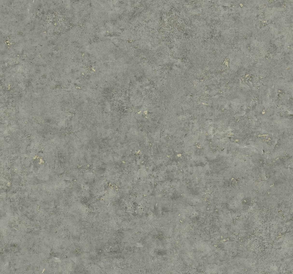 Hana wallpaper in Cliffside grey with metallic gold flecks, faux concrete texture