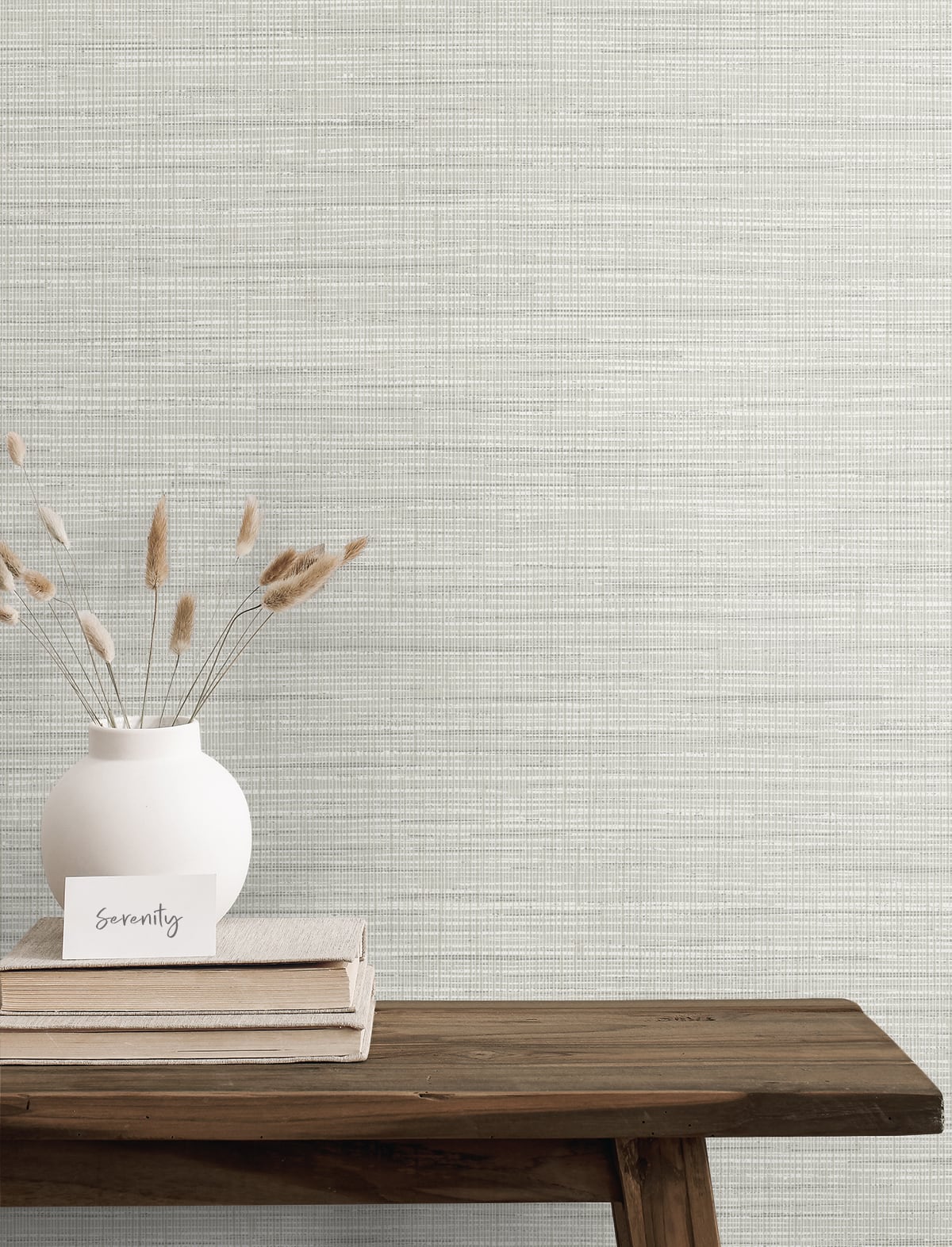 Mei Stringcloth Dove Grey by Japandi Style Textured Stringcloth Wallpaper – Seabrook Designs JP10400