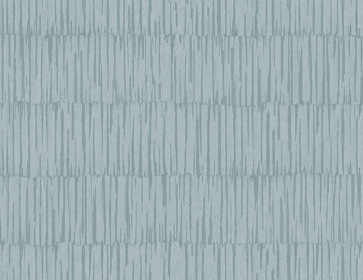 Naomi wallpaper in Bayside Breeze blue with a matte rustic striped texture