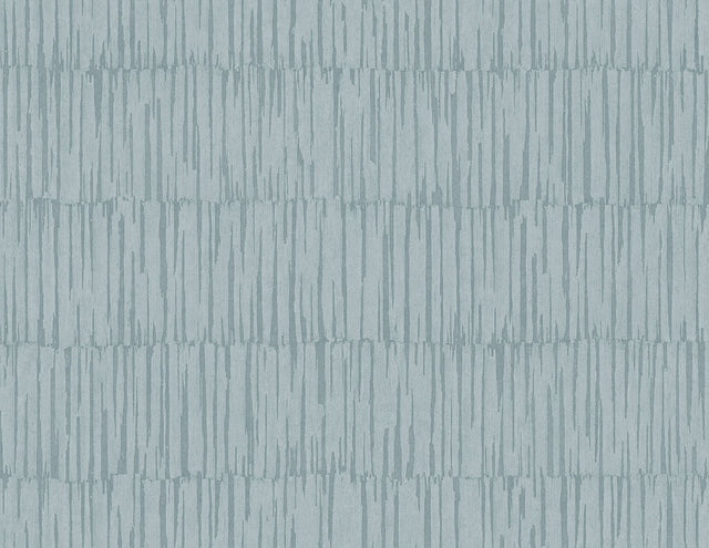 Naomi wallpaper in Bayside Breeze blue with a matte rustic striped texture