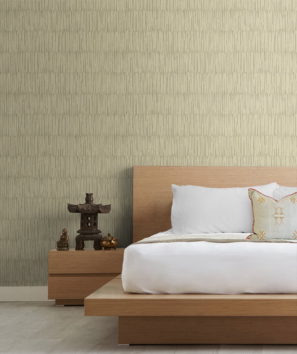 Naomi Wheat by Japandi Style Striped Wallpaper – Seabrook Designs JP10605
