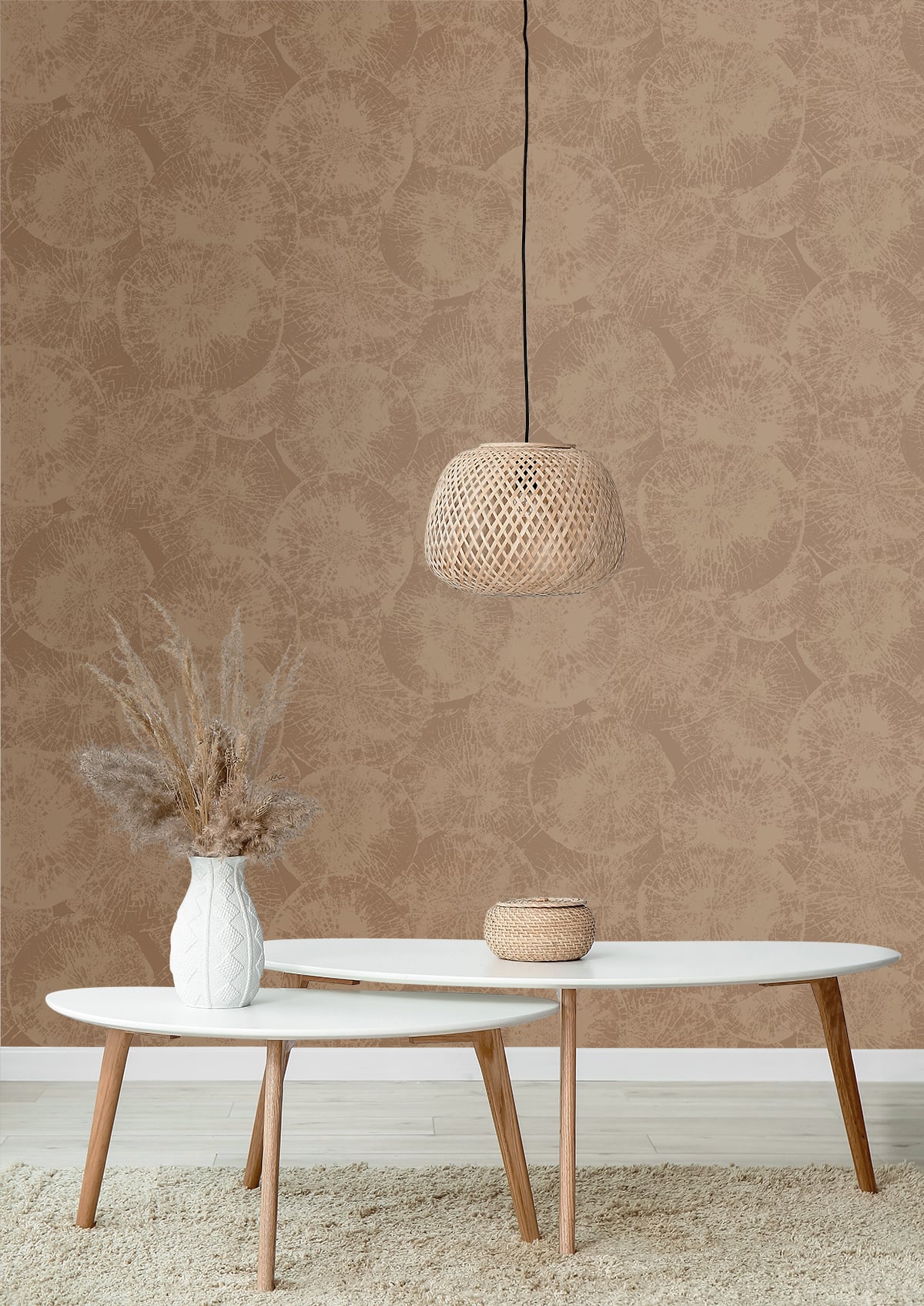Eren Warm Clay by Japandi Style Abstract Wallpaper – Seabrook Designs JP10706
