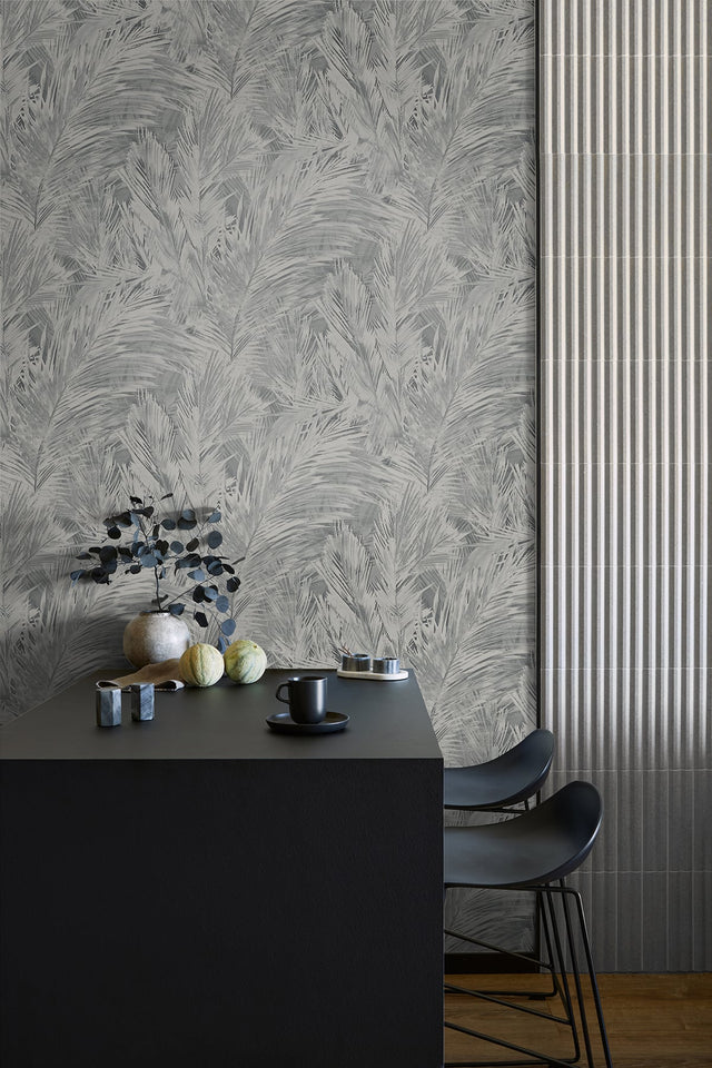 Mari Smoke by Japandi Style Botanical Vinyl Wallpaper – Seabrook Designs JP11008