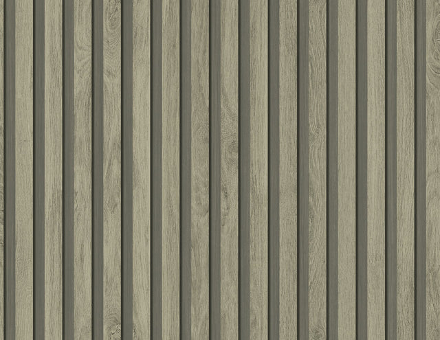Jun Shadow wood slat wallpaper in grey tones
