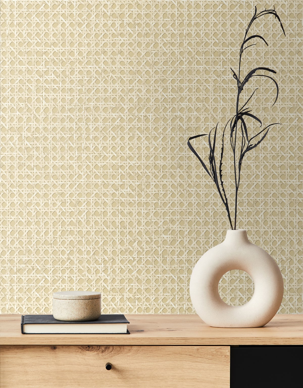 Mika Wheat by Japandi Style Weave Wallpaper – Seabrook Designs JP11203