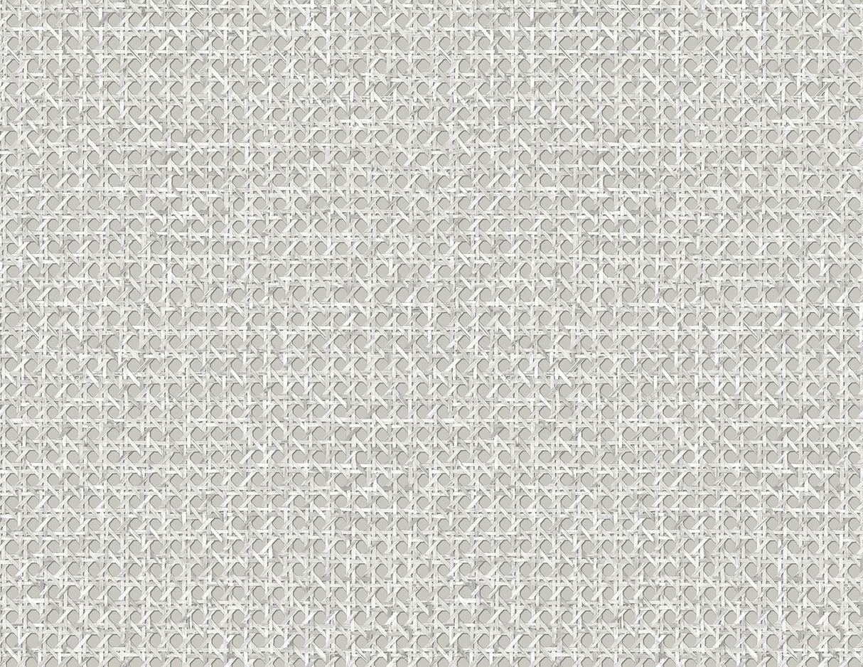 Mika Harbor Grey woven lattice texture wallpaper pattern