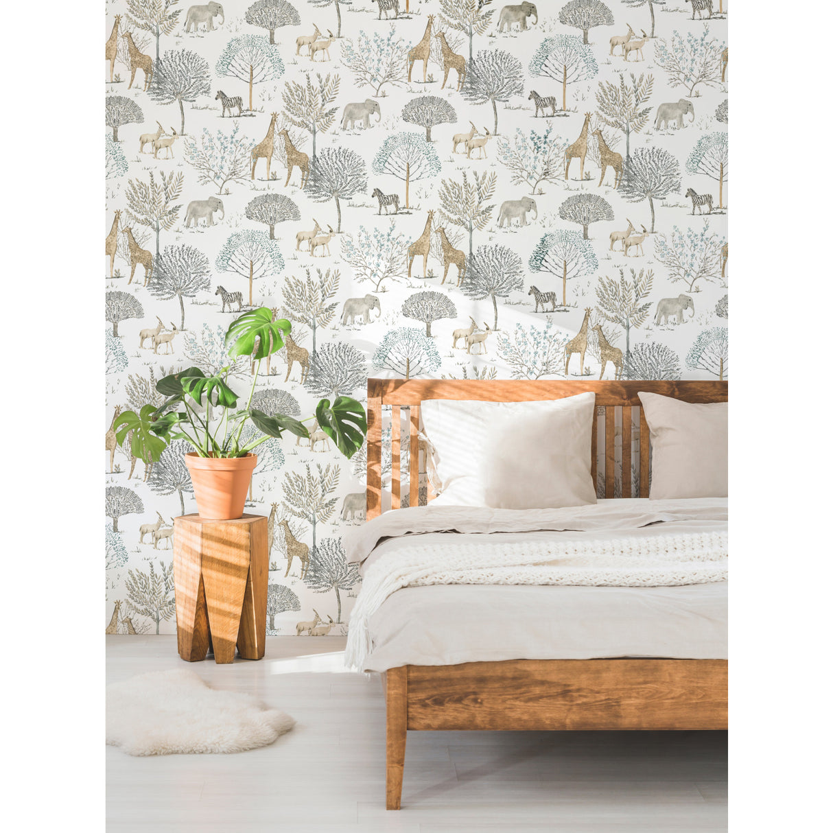 On the Savanna Neutral Wallpaper by York Wallcoverings - KI0541