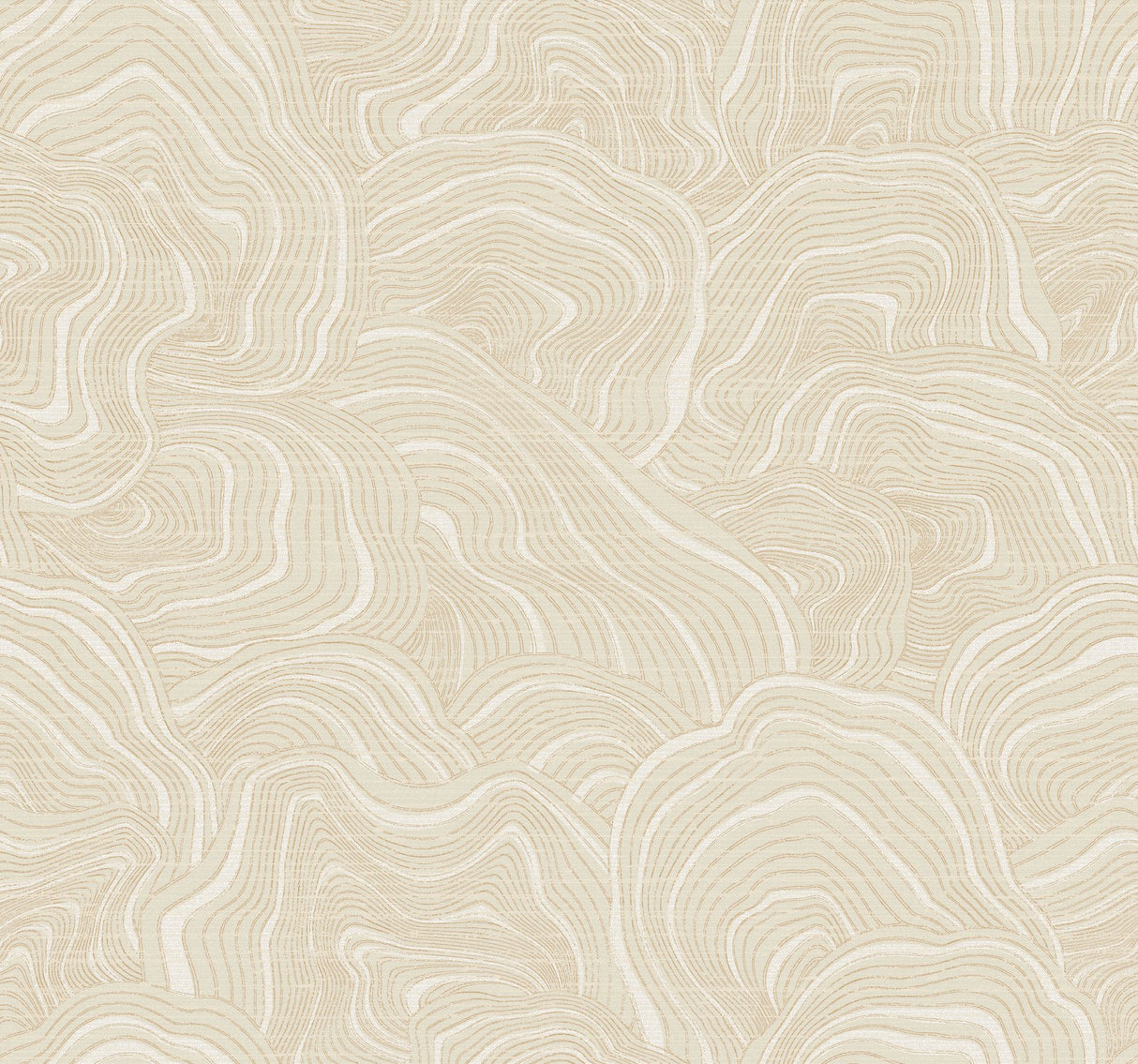 Geodes Cream Wallpaper with Layered Geometric Stone Motif - York KT2161