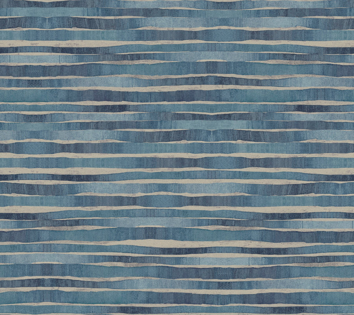 Dreamscapes Blue Textured Horizontal Stripe Wallpaper - York KT2181