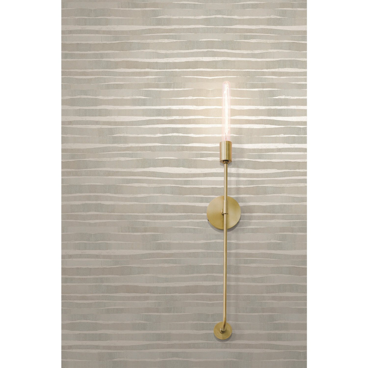 Dreamscapes Taupe Wallpaper with Textured Horizontal Stripe - York KT2183