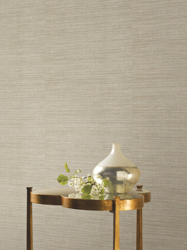 Silk Elegance Brown Wallpaper with Textured Silk Weave - York KT2248N