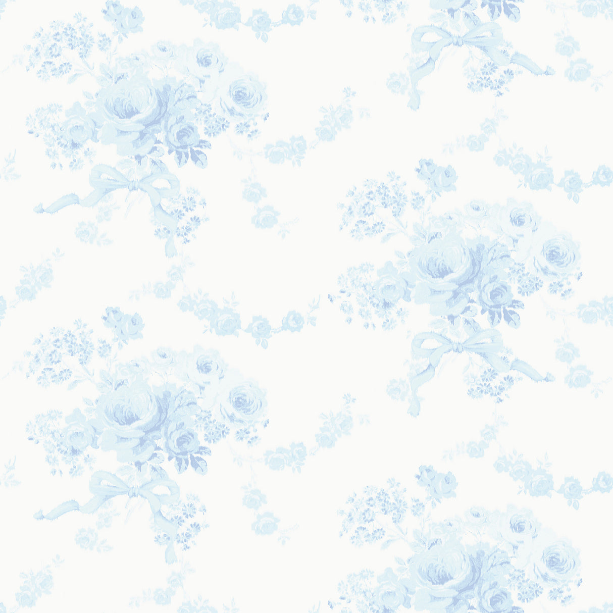 Champagne Harbor Powdered Blue Peel & Stick Wallpaper by NuWallpaper LoveShackFancy - LFS6434