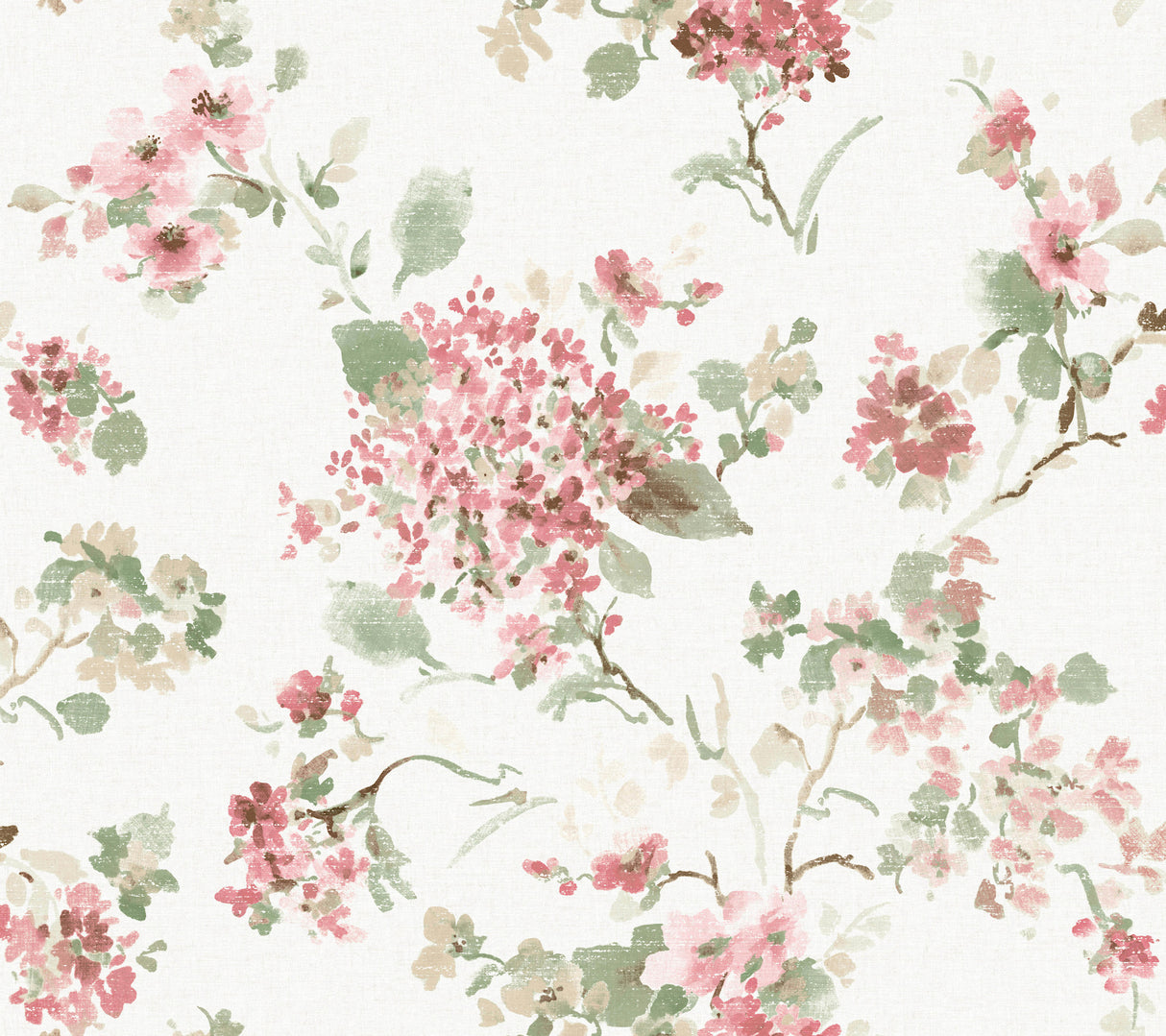 Veiled Garden Pink Floral Wallpaper by Antonina Vella - LL3231