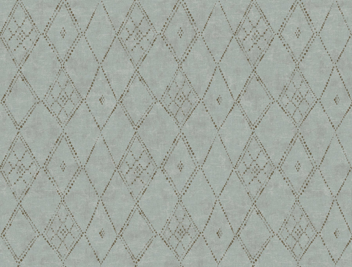 Souk Diamonds Sage Wallpaper with Geometric Diamond Motif - York LM5313