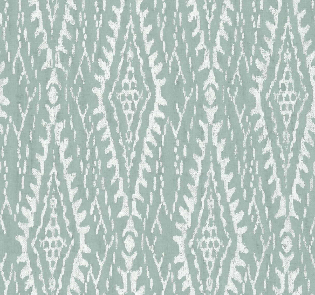 Rousseau Paperweave Sage Wallpaper with Ikat Diamond Geometric Motif - York LM5341