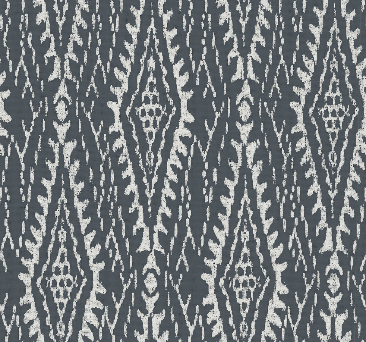 Rousseau Paperweave Charcoal Wallpaper with Geometric Ikat Pattern - York LM5342