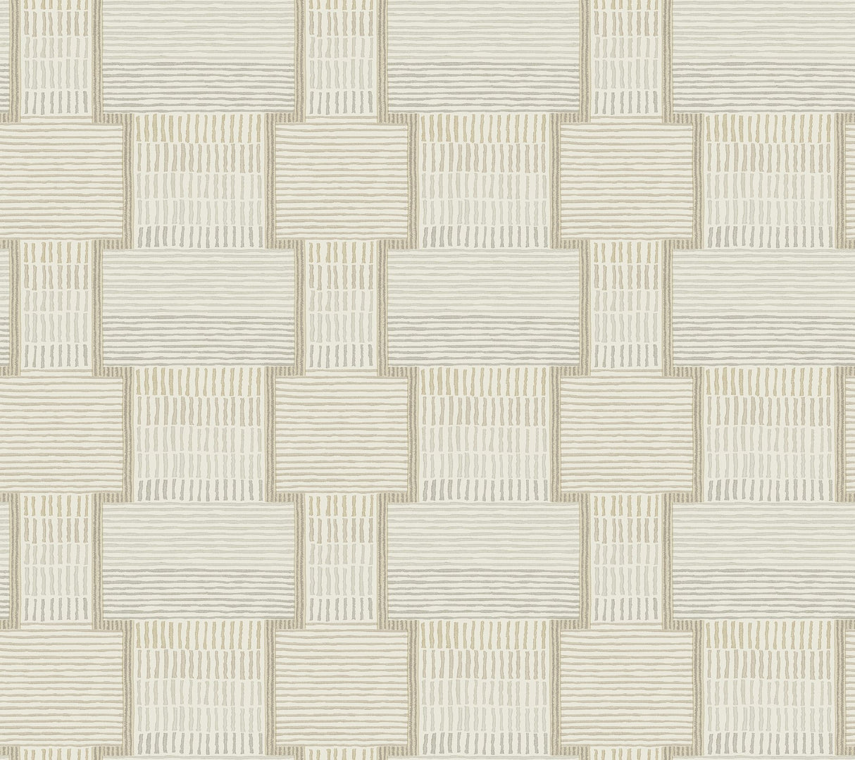 La Broderie Beige Geometric Raised Ink Wallpaper - York LM5371