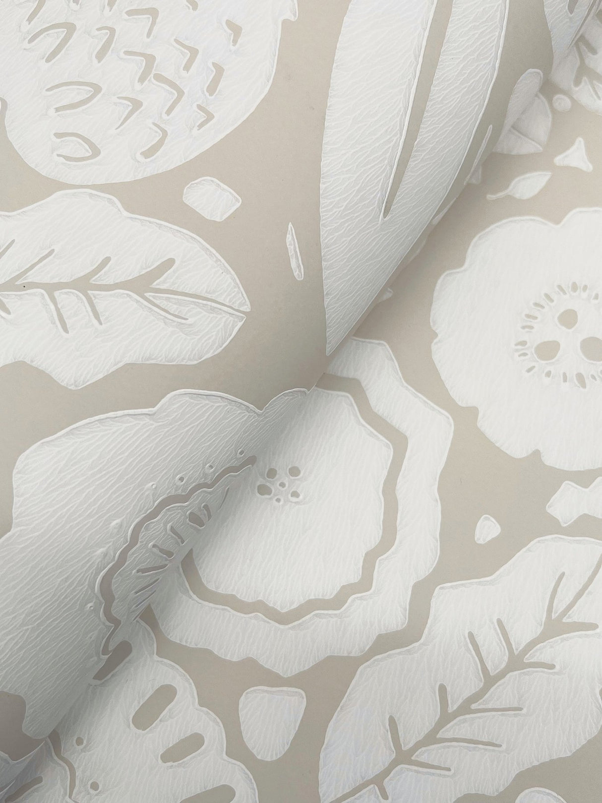 Camille Blossom Linen Wallpaper with Floral Feature Wall Pattern - York LM5394