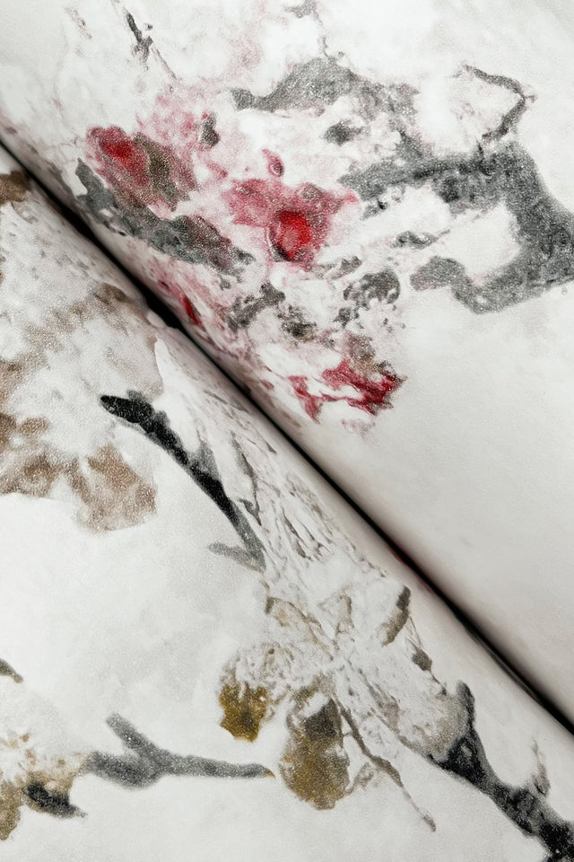 Avril Chinoiserie Rose Wallpaper with Traditional Floral Branch Motif - York LM5411