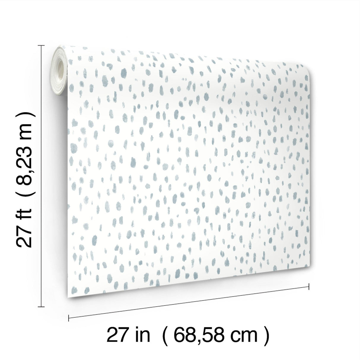 Tachette Sky Blue Wallpaper with Geometric Watercolor Spot Pattern - York LM5421