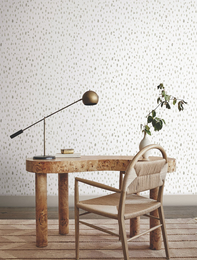 Tachette Taupe Wallpaper with Geometric Brushstroke Pattern - York LM5423