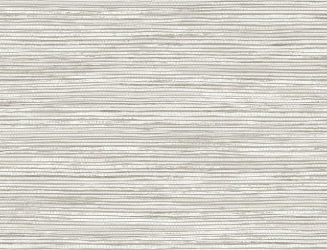 Osprey Faux Grasscloth wallpaper in Cove Gray and Silver with subtle horizontal texture and shimmer