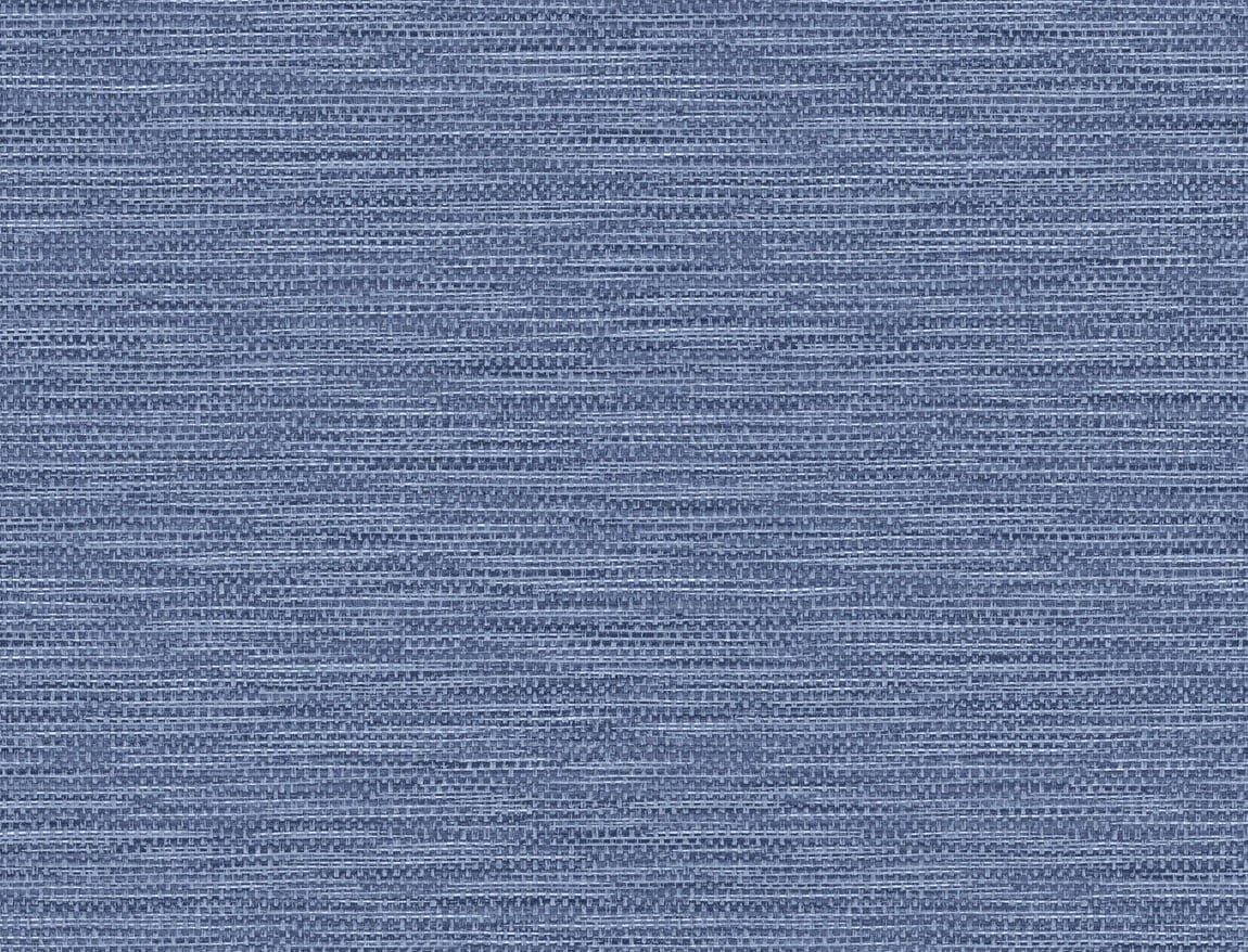 Coastal blue faux linen weave textured wallpaper