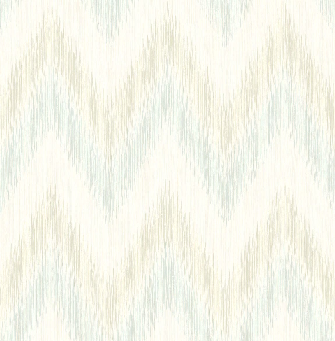Regent Flamestitch Stringcloth wallpaper in sea glass and eggshell chevron pattern