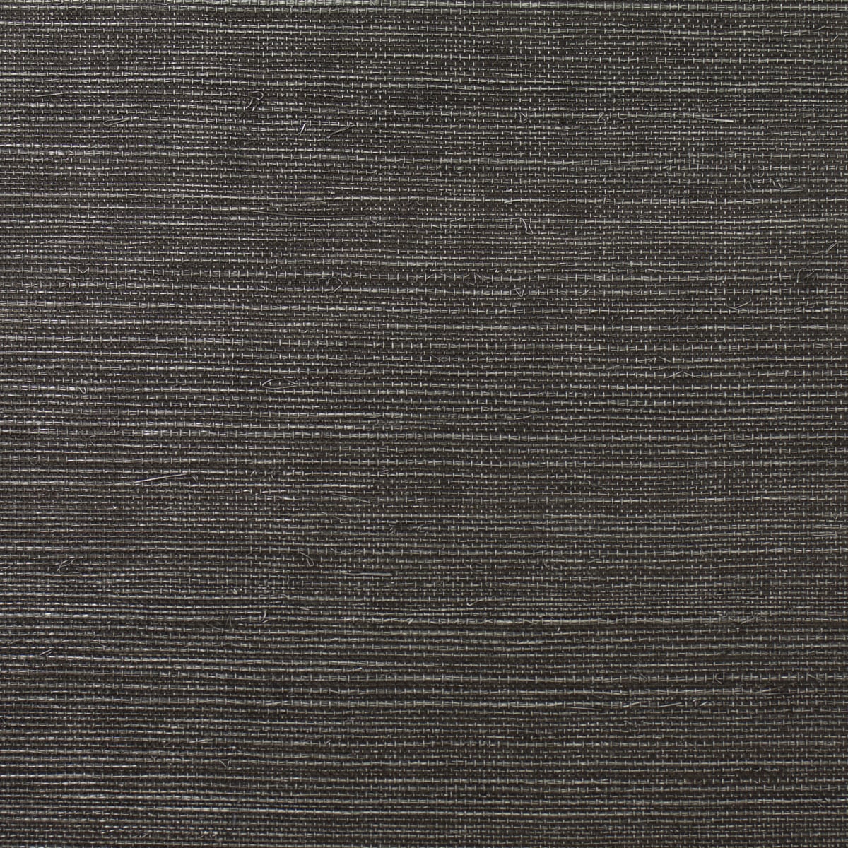 Onyx metallic sisal grasscloth wallpaper with woven texture