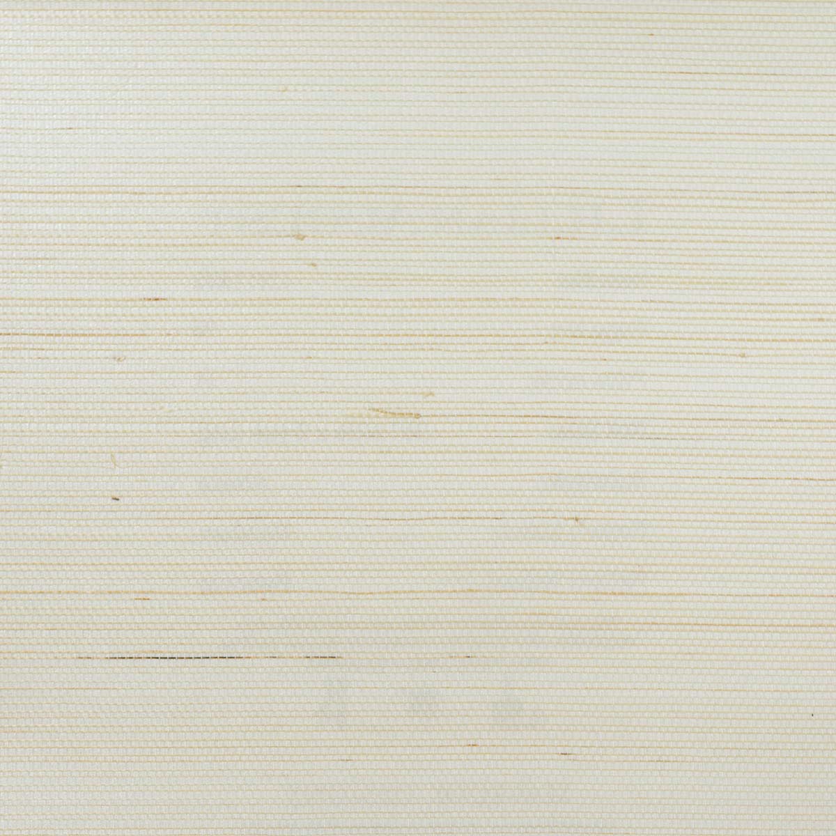 Frosted Linen off-white metallic abaca grasscloth wallpaper with subtle horizontal woven texture