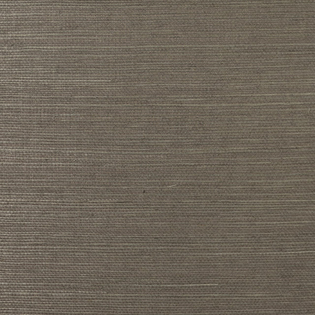 Ash brown sisal grasscloth wallpaper texture sample