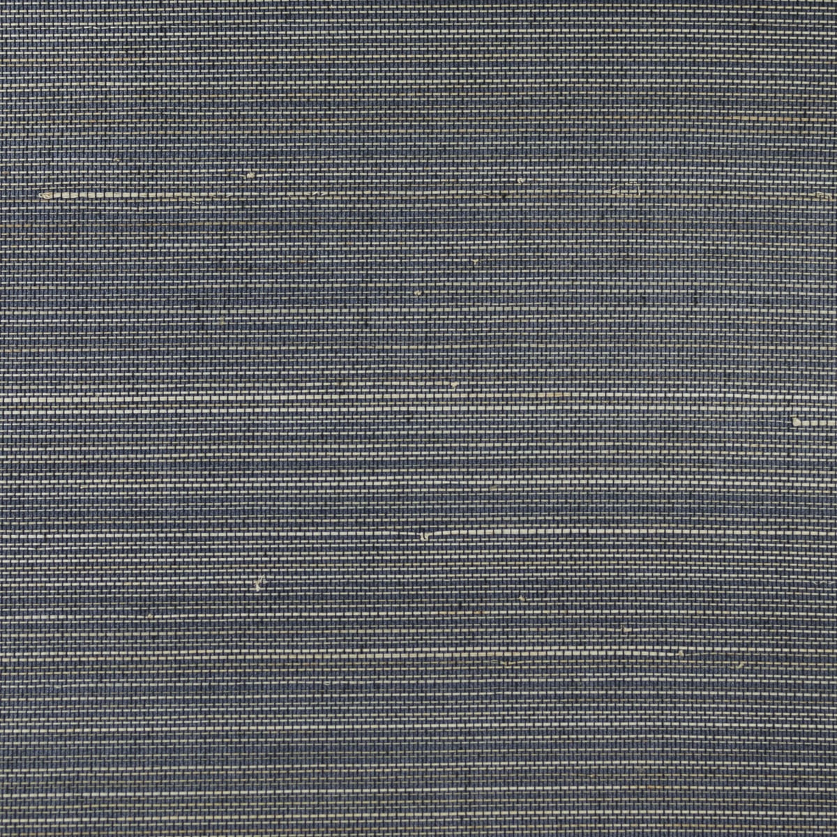 Midnight blue abaca grasscloth wallpaper texture in a basketweave pattern