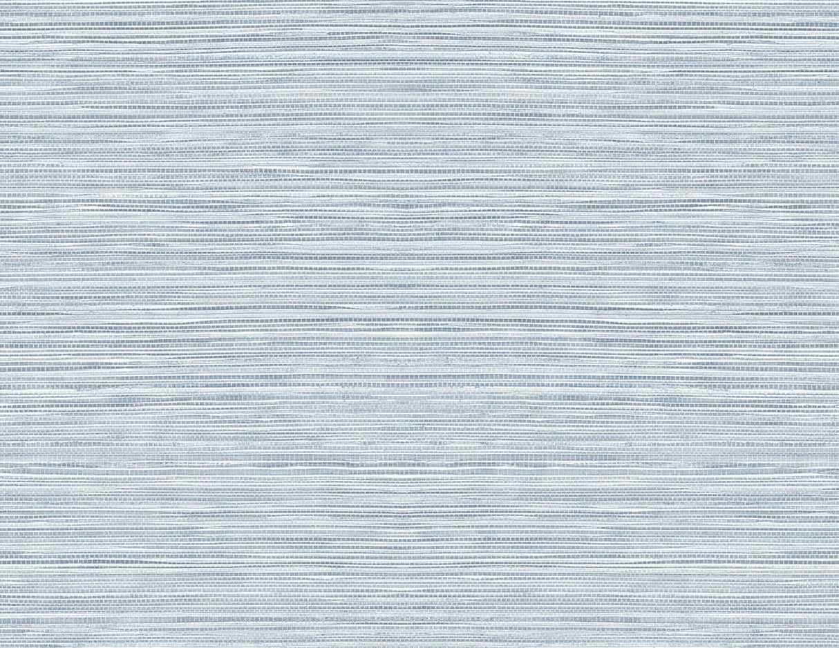 Sea Breeze blue faux sisal grasscloth texture peel and stick wallpaper pattern