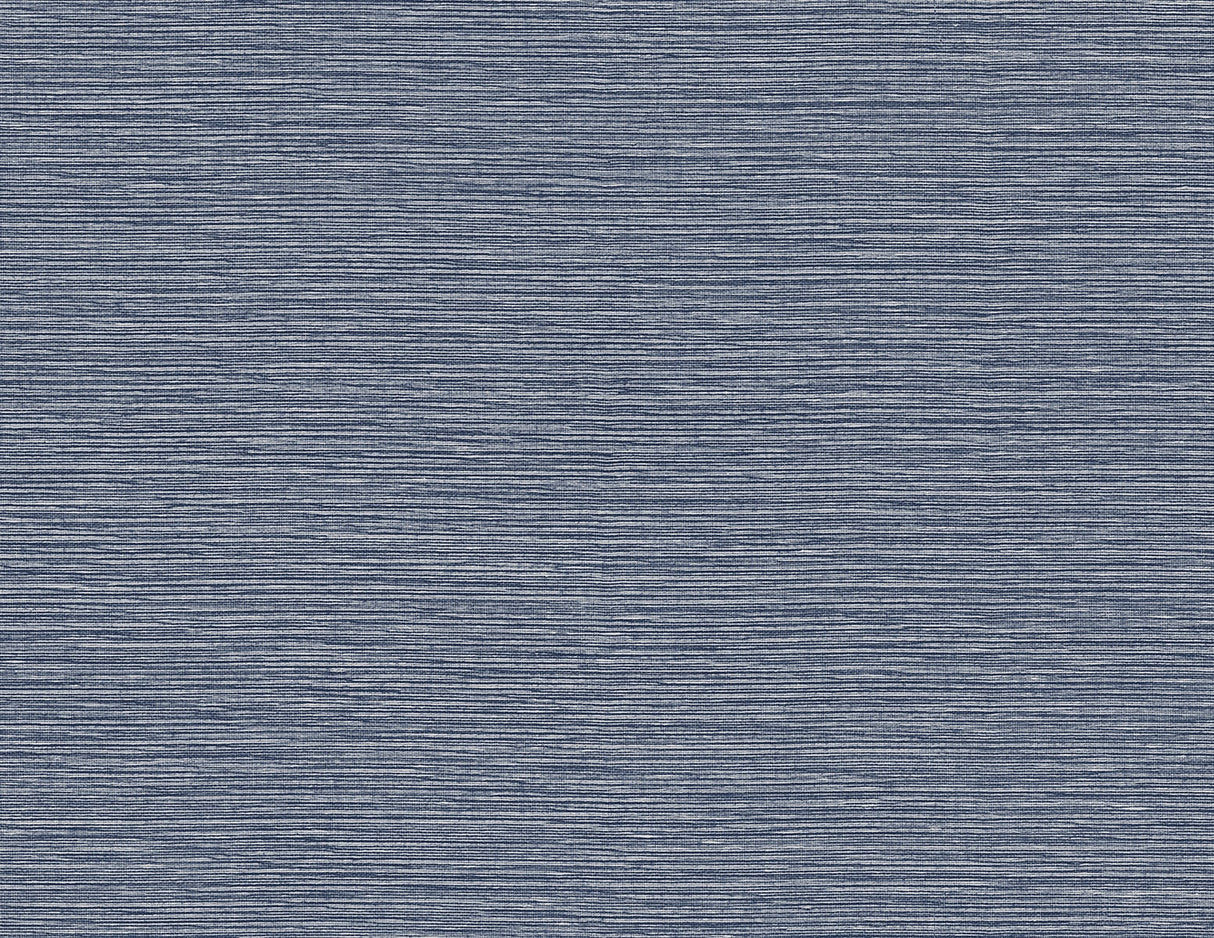 Denim blue faux sisal (faux grasscloth) texture wallpaper