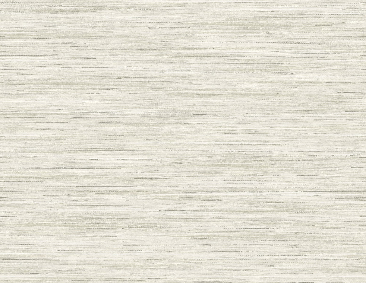 Off-white faux grasscloth stria texture vinyl wallpaper in Chantilly