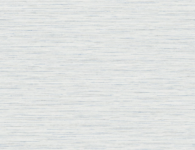 Blue Haze faux grasscloth stria vinyl wallpaper with matte finish