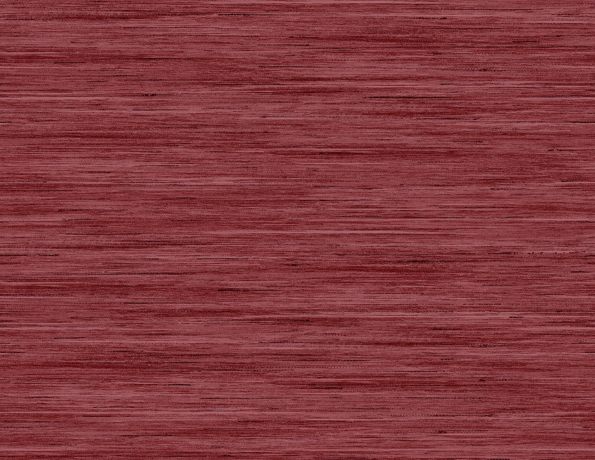 Berry red faux grasscloth (stria) texture wallpaper