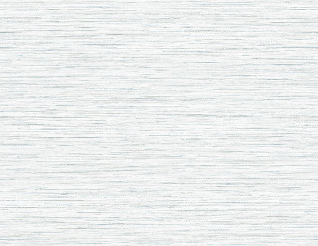 Skylight blue faux grasscloth stria texture vinyl wallpaper