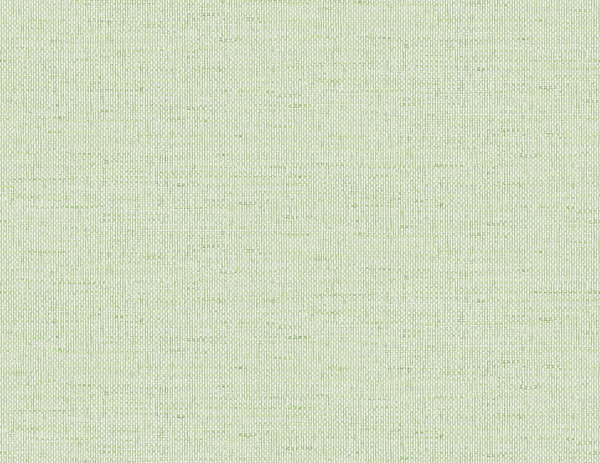 Kaya Faux Paperweave wallpaper in Meadow green, textured faux grasscloth look
