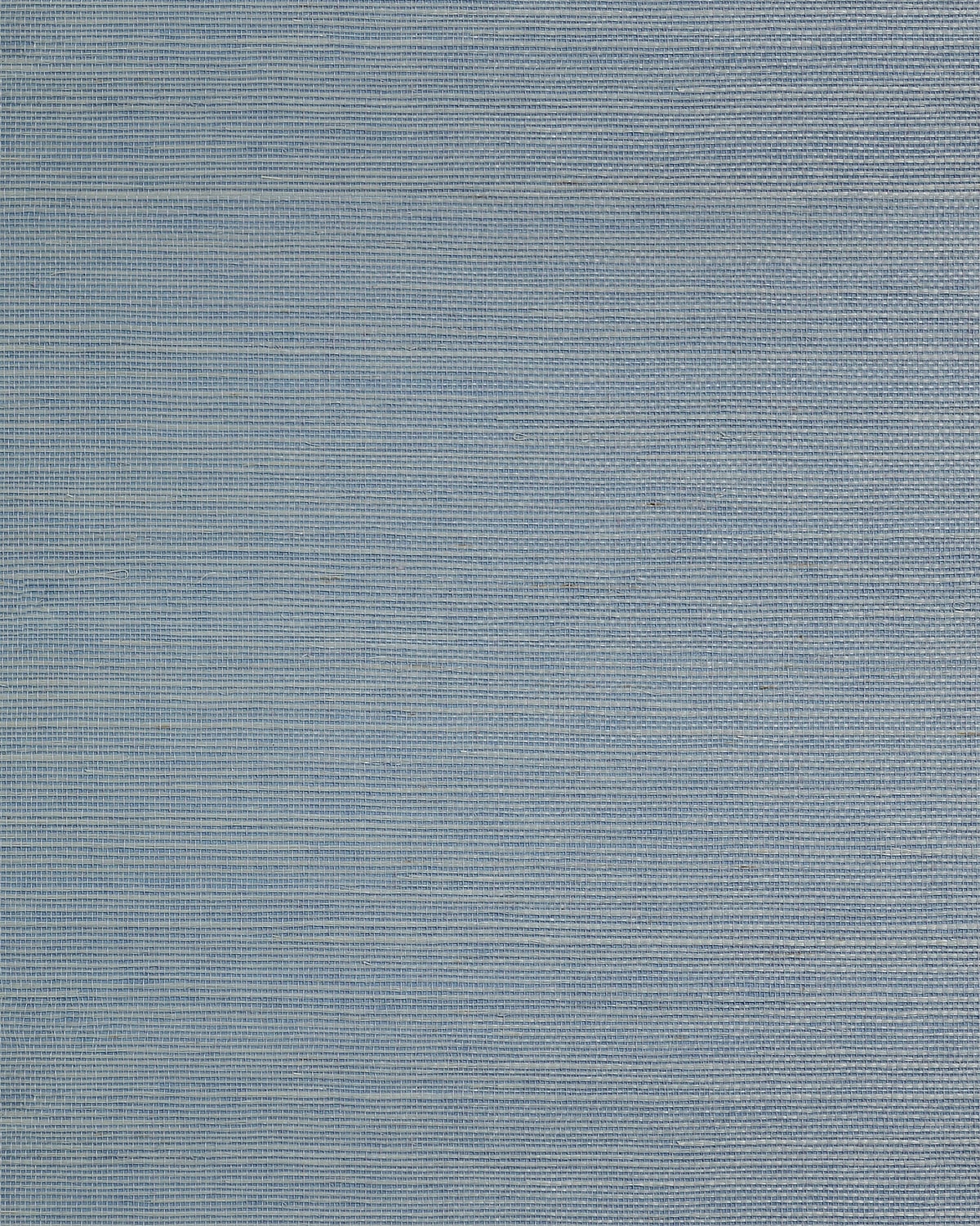 Denim blue sisal grasscloth wallpaper with subtle horizontal woven texture