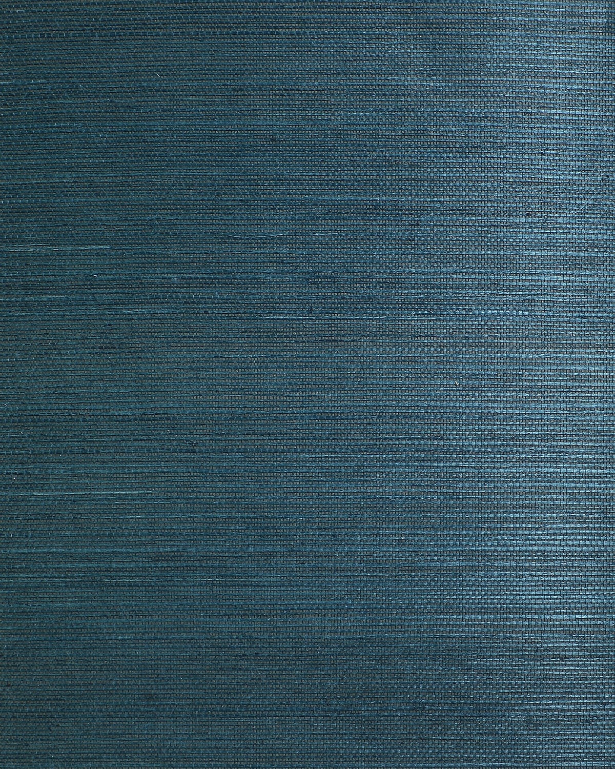 Peacock blue regular weave sisal grasscloth wallpaper with subtle horizontal texture