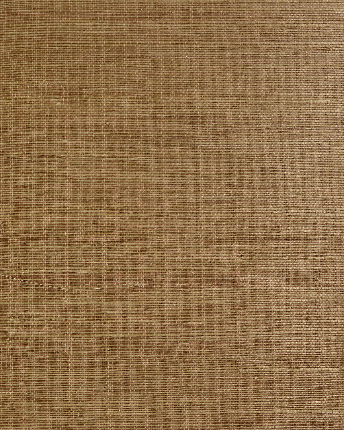 Tan brown regular weave sisal grasscloth wallpaper texture with subtle horizontal striations